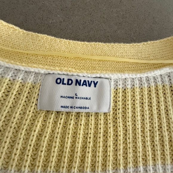 NWT Striped Lightweight Shaker-Stitch Cardigan Knit Button Sweater Sz Large NEW - Picture 4 of 7